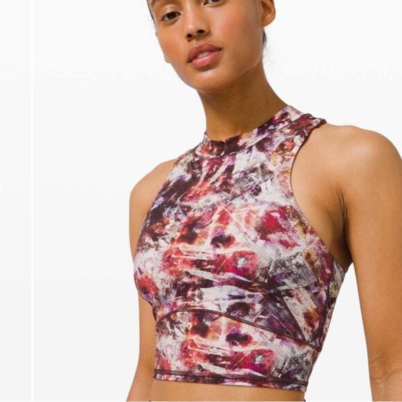 Lululemon Cropped Sports Bra Mesh Cropped Tank SZ 6 - Picture 9 of 10